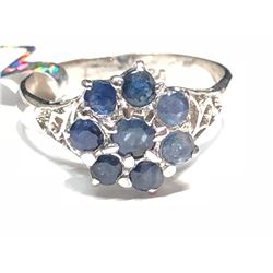 $250 Silver Sapphire Ring (app 4.7g)