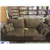Image 4 : NEW Choco Sofa, Love Seat Set and Sofa Chairw/ Throw Pillows Lot of 3