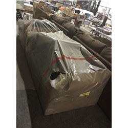 NEWLanden Sofa and Love Seat Set w/ Throw Pillows Lot of 2