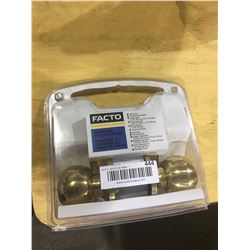 Facto Bedroom/Bathroom Brass Finish Door Knob