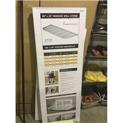 NEW window well cover 24 x 66 inch