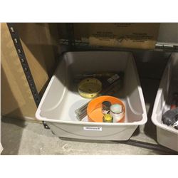 Bin of Hole saws & hilti bits