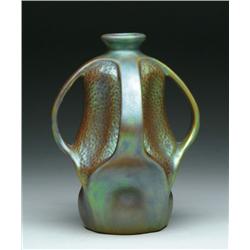 ZSOLNAY HANDLED VASE