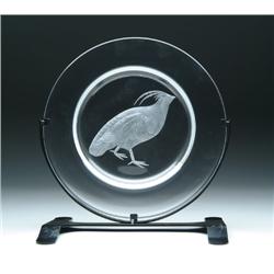STEUBEN AUDUBON PLATE