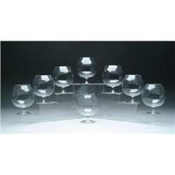 EIGHT STEUBEN BRANDY BALLOONS