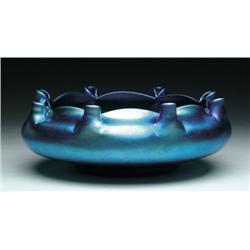 STEUBEN BLUE AURENE BOWL