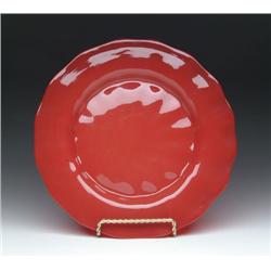 STEUBEN ROUGE FLAMBE PLATE