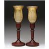 Image 1 : PAIR OF LUSTRE ART CANDLE LAMPS