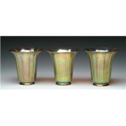 THREE STEUBEN AURENE SHADES