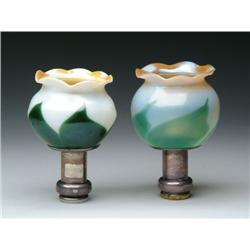 TWO TIFFANY CANDLE SHADES