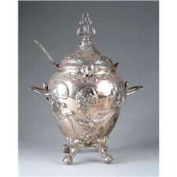SILVER PLATED ART NOUVEAU PUNCHBOWL