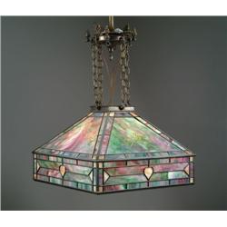 STAINED GLASS CHANDELIER