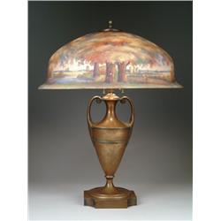 PAIRPOINT REVERSE PAINTED LAMP