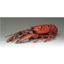 BRONZE LOBSTER INKWELL