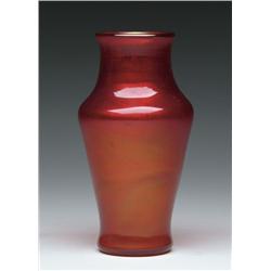 RED TIFFANY VASE