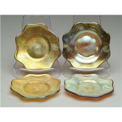 FOUR TIFFANY BUTTER PATS