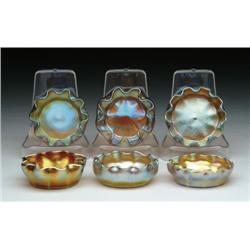 SIX TIFFANY NUT DISHES