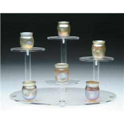 SIX TIFFANY SHOT GLASSES