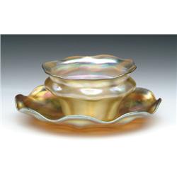 TIFFANY BOWL AND UNDERPLATE