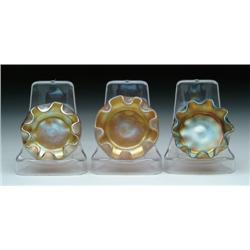 THREE TIFFANY SALTS