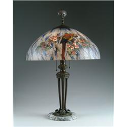 HANDEL REVERSE PAINTED PARROT LAMP