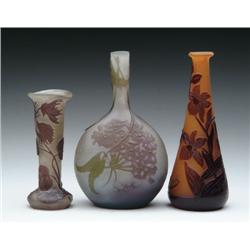 THREE GALLE VASES