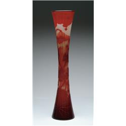 MONUMENTAL GALLE FIREPOLISHED VASE