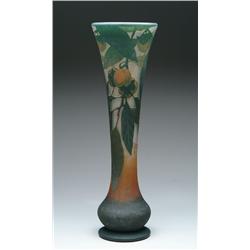 DAUM CAMEO TOMATO VASE
