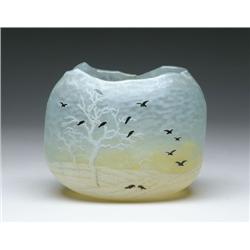 DAUM BLACKBIRD VASE