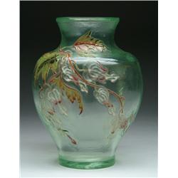 GALLE CAMEO AND ENAMEL VASE