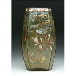 GALLE CAMEO AND ENAMEL VASE