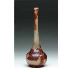 GALLE FIREPOLISHED STICK VASE