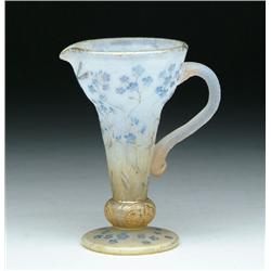 DAUM NANCY CAMEO AND ENAMELED CREAMER