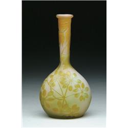 GALLE CAMEO BANJO VASE