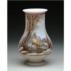 DECORATED ART GLASS VASE
