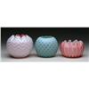 Image 1 : THREE SATIN GLASS ROSE BOWLS