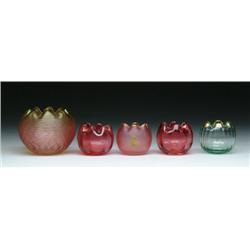 FIVE ROSE BOWLS