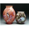 Image 1 : TWO VICTORIAN ART GLASS VASES
