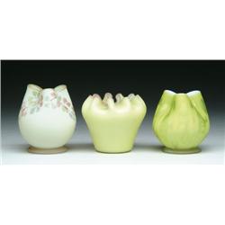 THREE MINIATURE ROSE BOWLS