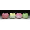 Image 1 : FOUR SATIN GLASS ROSE BOWLS