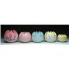 Image 1 : FIVE SATIN GLASS ROSE BOWLS