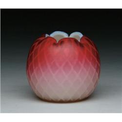 MOP SATIN GLASS ROSE BOWL