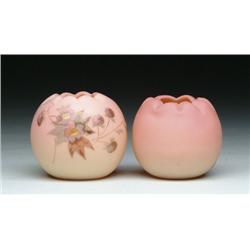 TWO WEBB BURMESE ROSE BOWLS