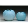 Image 1 : TWO SATIN GLASS ROSE BOWLS