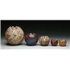 Image 1 : FIVE ART GLASS ROSE BOWLS