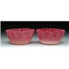 Image 1 : TWO PEACH BLOW FINGER BOWLS