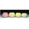 Image 1 : FOUR SATIN GLASS ROSE BOWLS