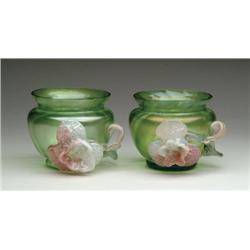 PAIR OF ART GLASS VASES