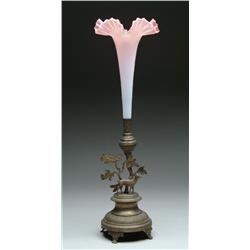 VICTORIAN VASE IN METAL STAND