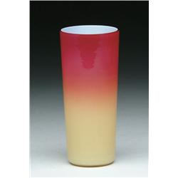 WHEELING PEACH BLOW TUMBLER